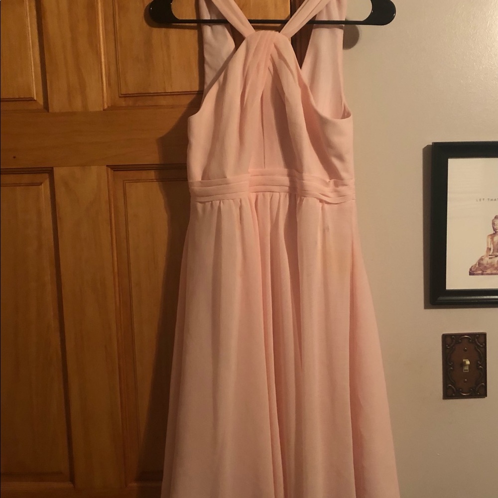 David’s Bridal Pale Pink Bridesmaid Dress